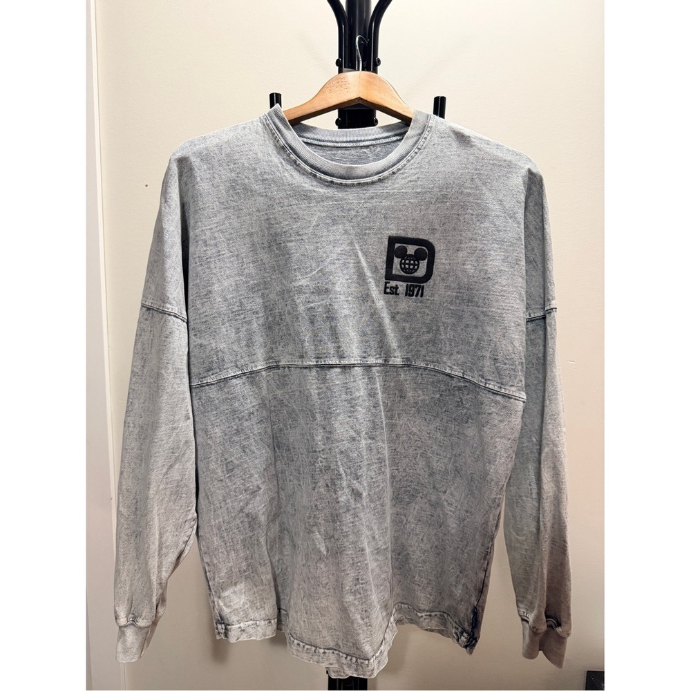 Disney Parks Light Gray Washed Sweatshirt Mens Small